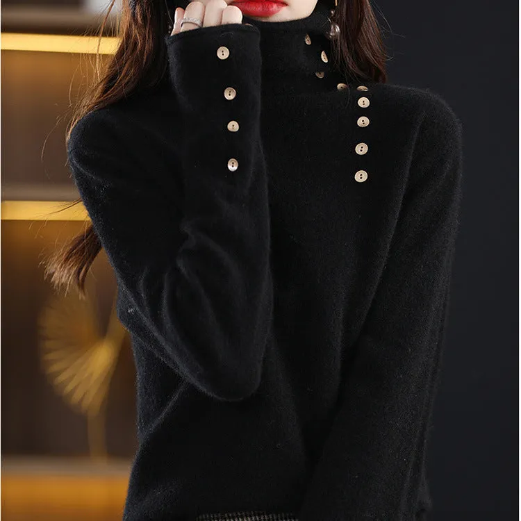 Core-spun yarn knitted pullover shirt in light camel colour with 3D pattern, short 40cm length.