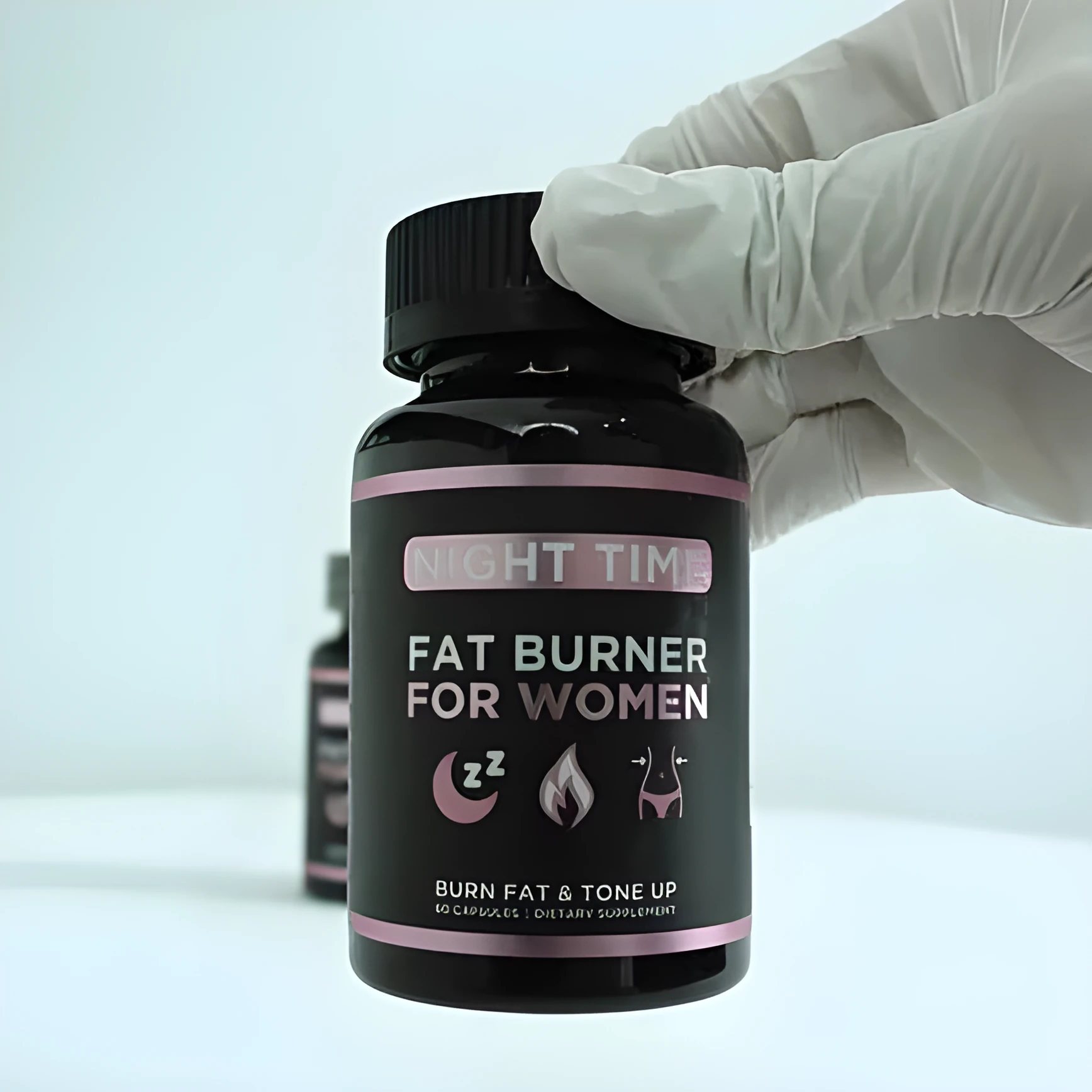 L-Carnitine capsules with White Kidney Bean extraction dietary supplement bottle containing 60 capsules