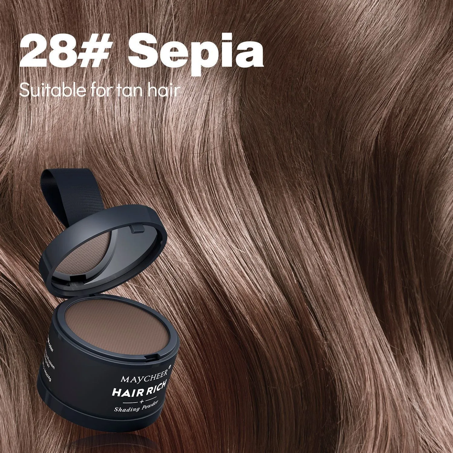 A plastic compact containing beige hairline sculpting contour powder for eyebrows.