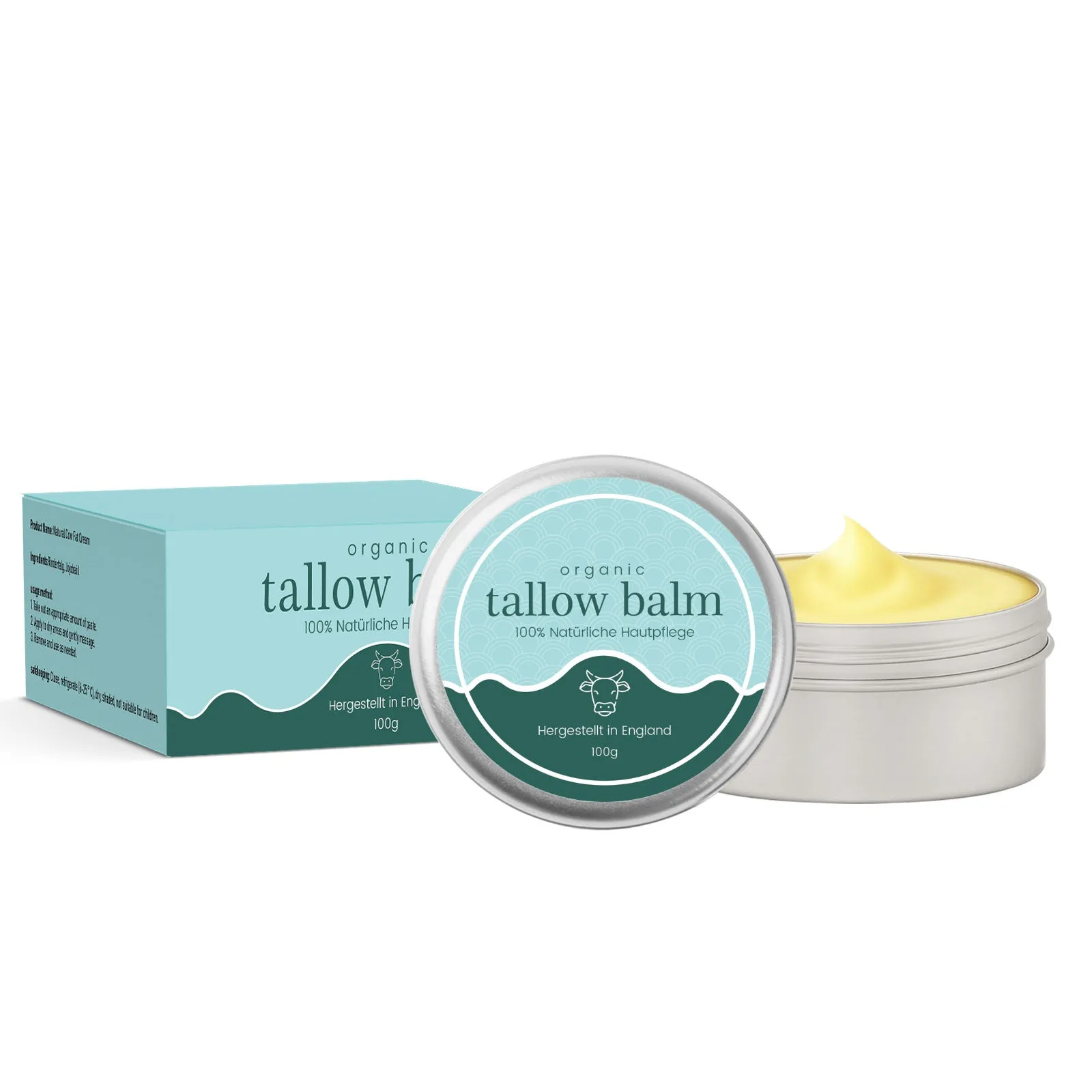 100g jar of cow fat deep hydrating moisturising cream for facial skincare