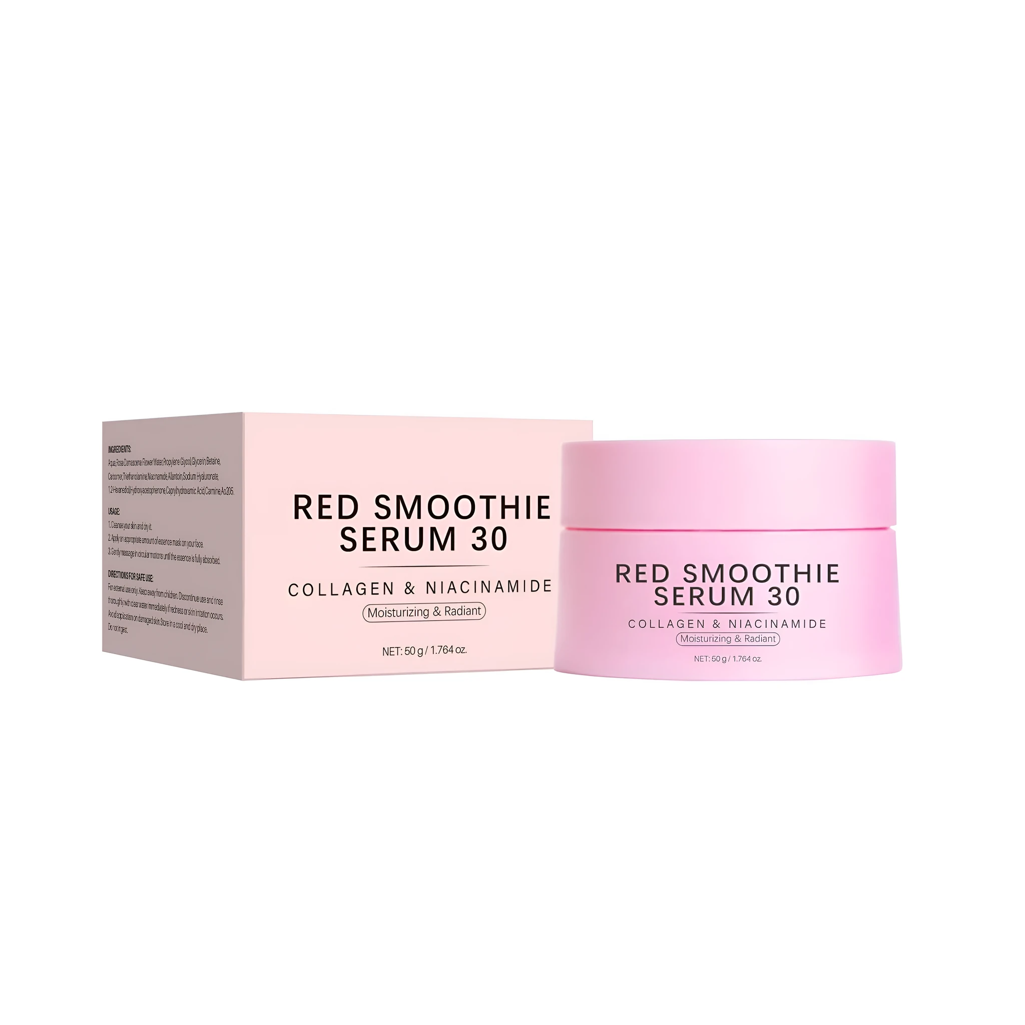 A 50g jar of smoothie clay face mask with neutral-toned packaging.