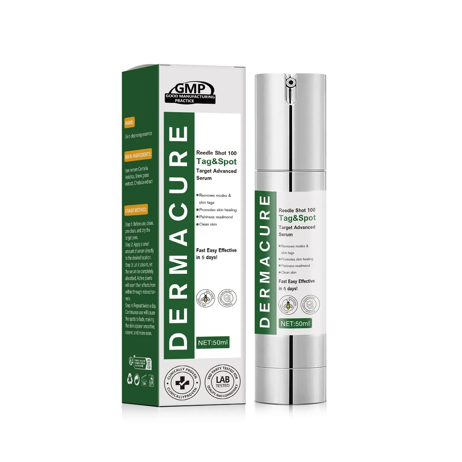 50ml gentle cleaning non-standard skin care solution bottle for facial treatment