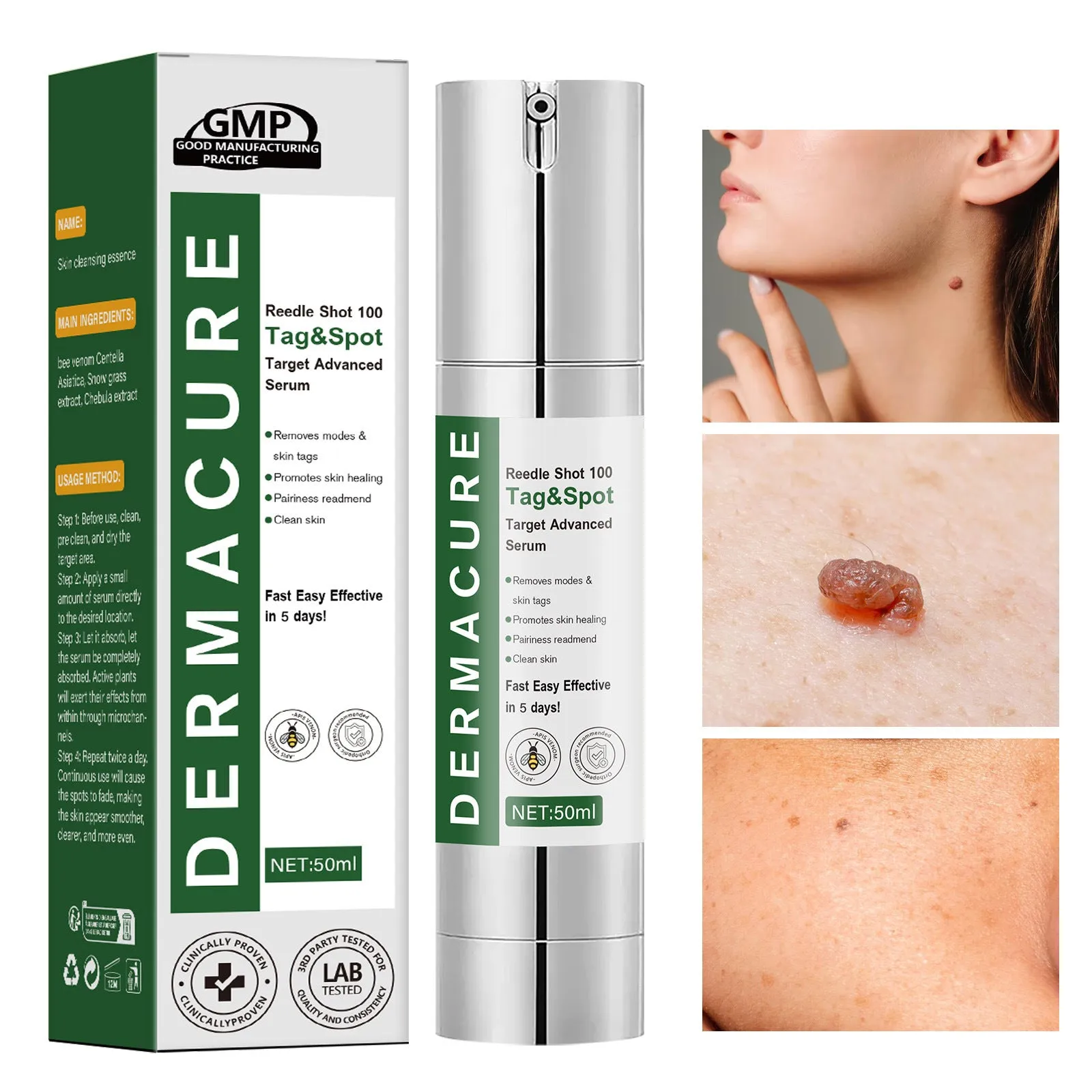 50ml gentle cleaning non-standard skin care solution bottle for facial treatment