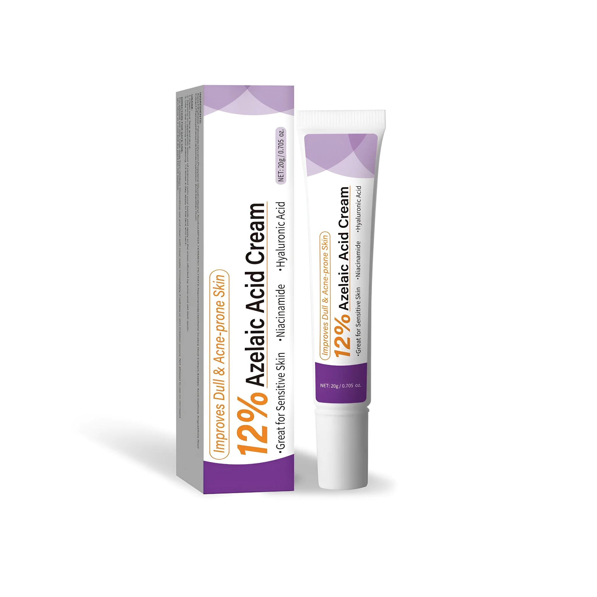 20g tube of azelaic acid cream with FPA030 specification code for topical skincare application