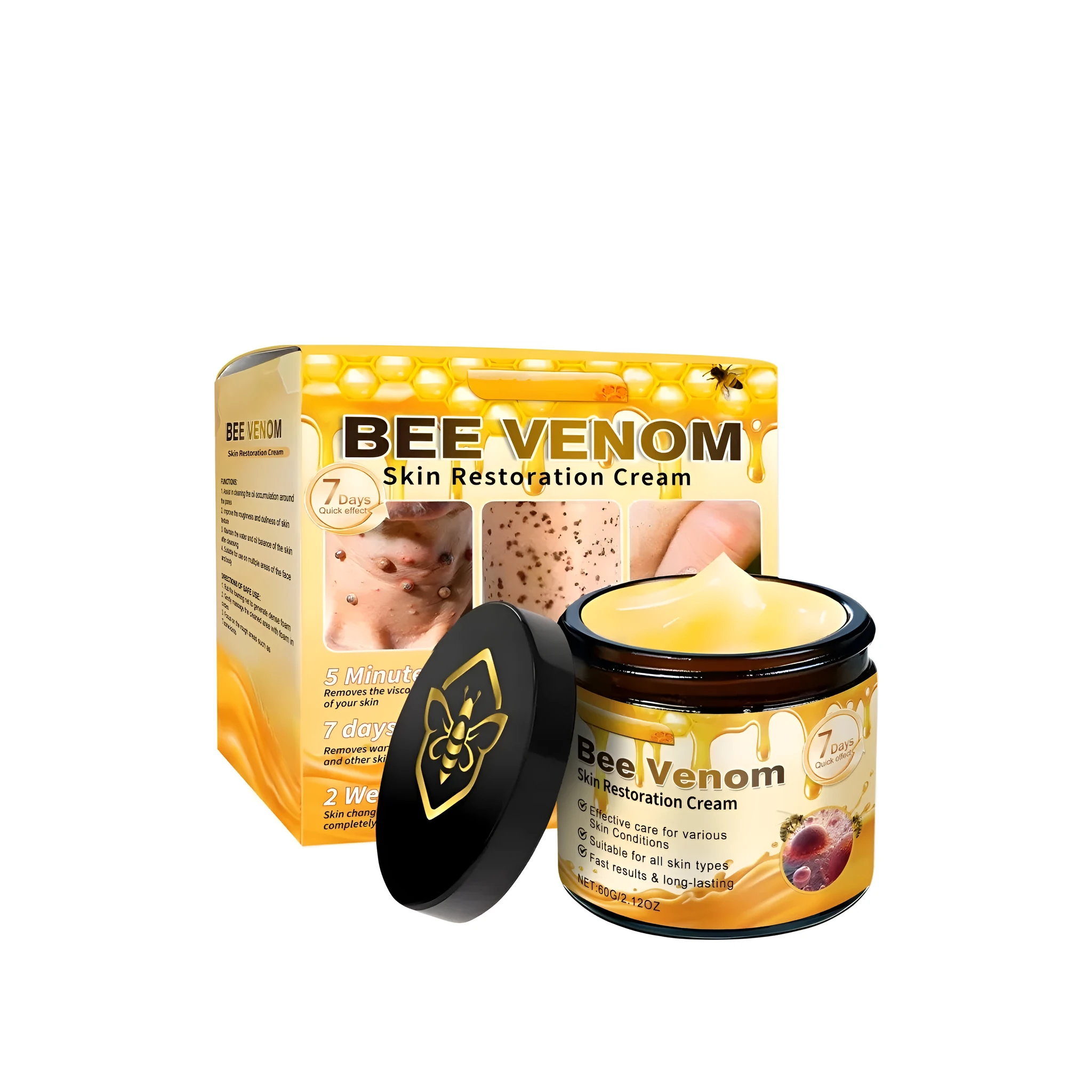 60g tube of skin soothing care cream with mint leaf and bee venom formula