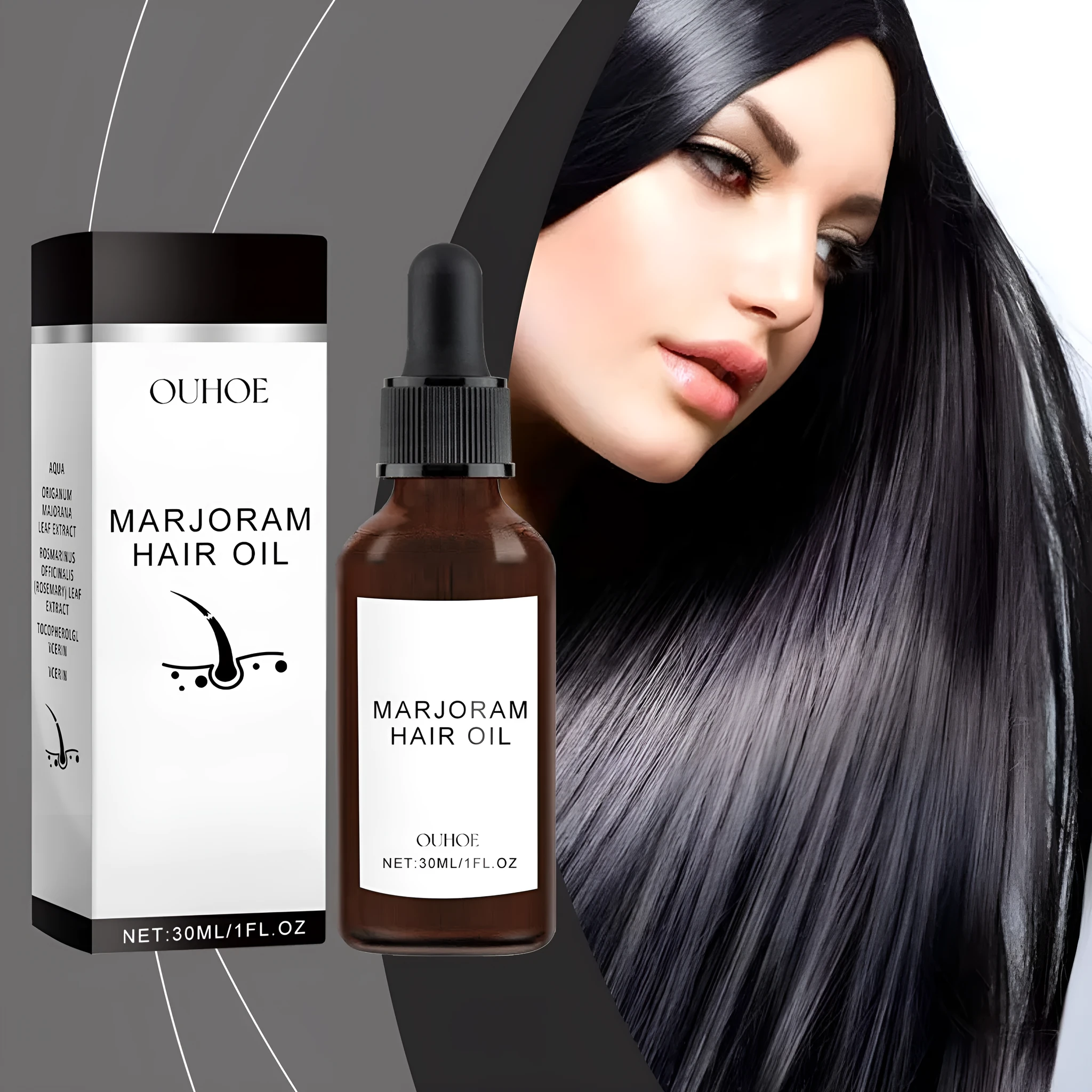 30ml Marjoran marjoram hair oil bottle for dry hair repair