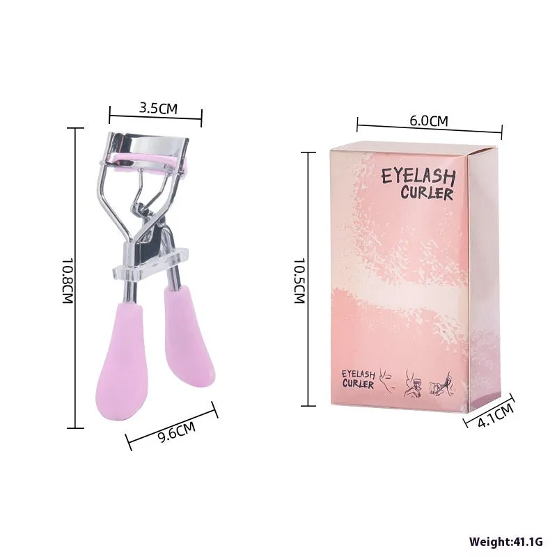Manual A4 eyelash curler with comb in carbon steel and ABS plastic, shown in a selection of colours.