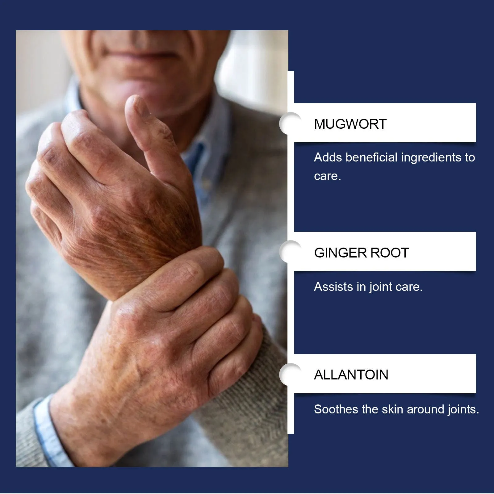 Four joint care microneedle patches with natural moxa, ginger, and bee venom ingredients