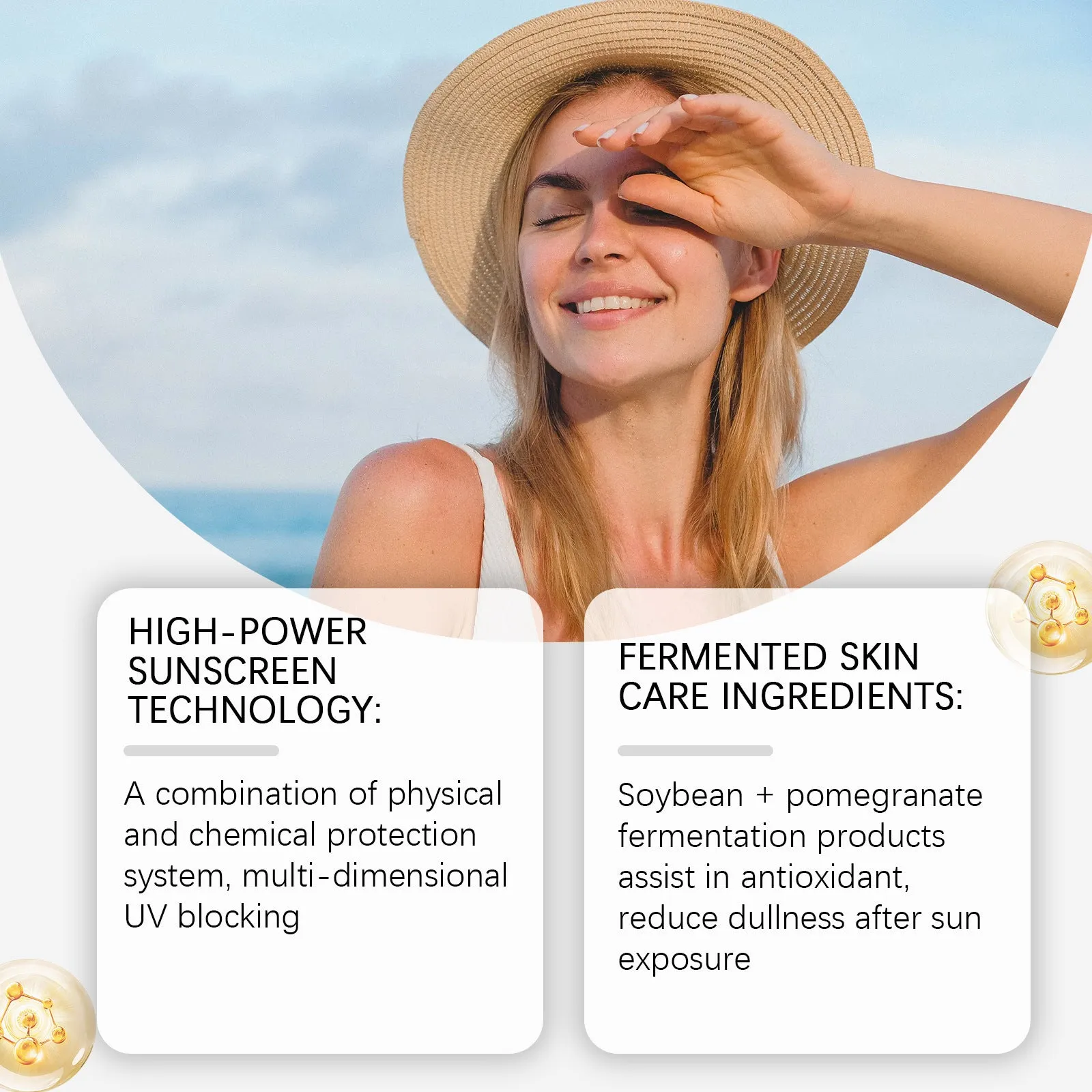 Soymilk Protective Cream SPF50+ PA++++ sunscreen tube 50g with fermented plant extracts