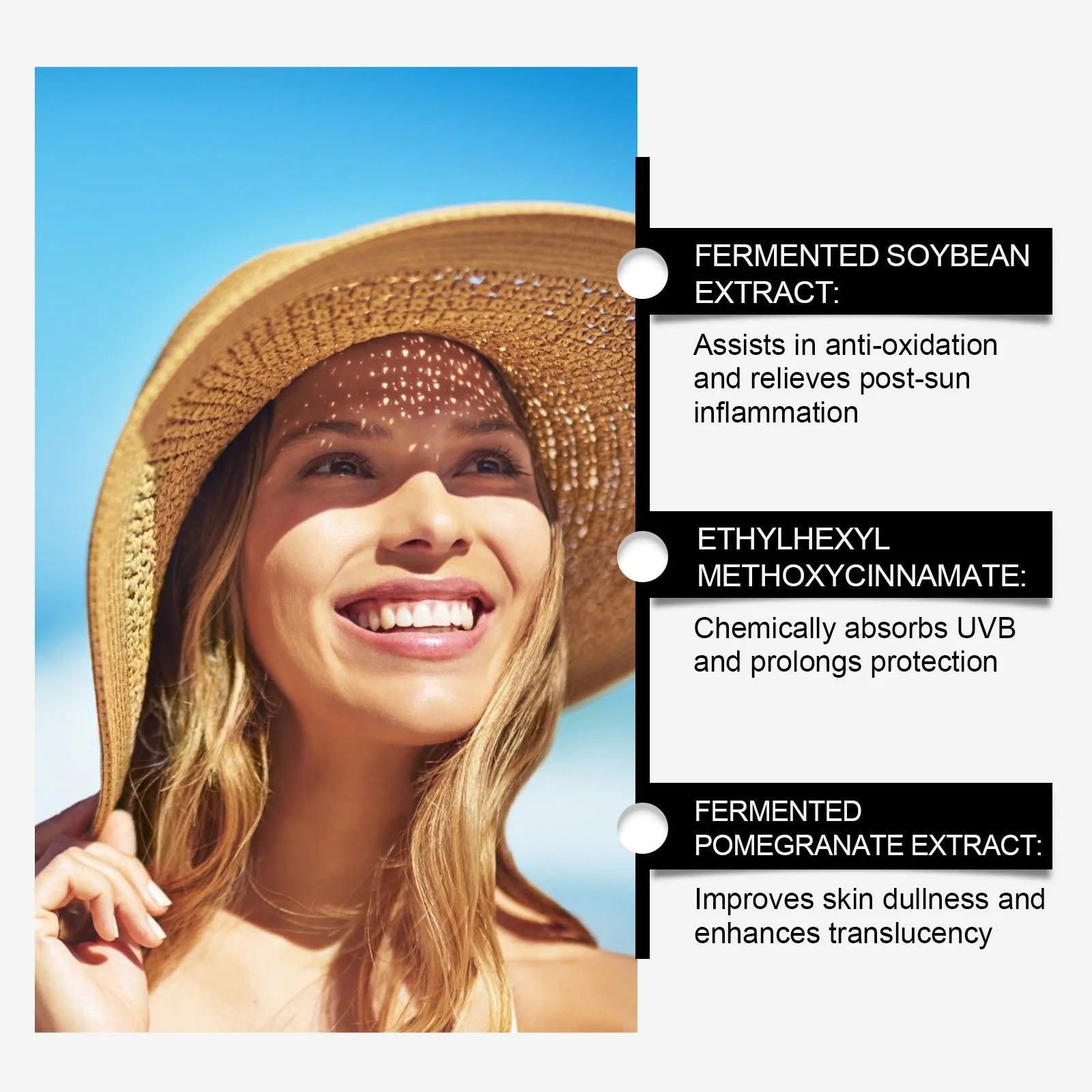Soymilk Protective Cream SPF50+ PA++++ sunscreen tube 50g with fermented plant extracts