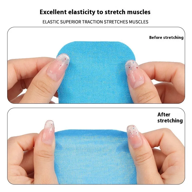 Pre-slitted elastic kinesio tape for ankle support, black, for running and fitness exercise