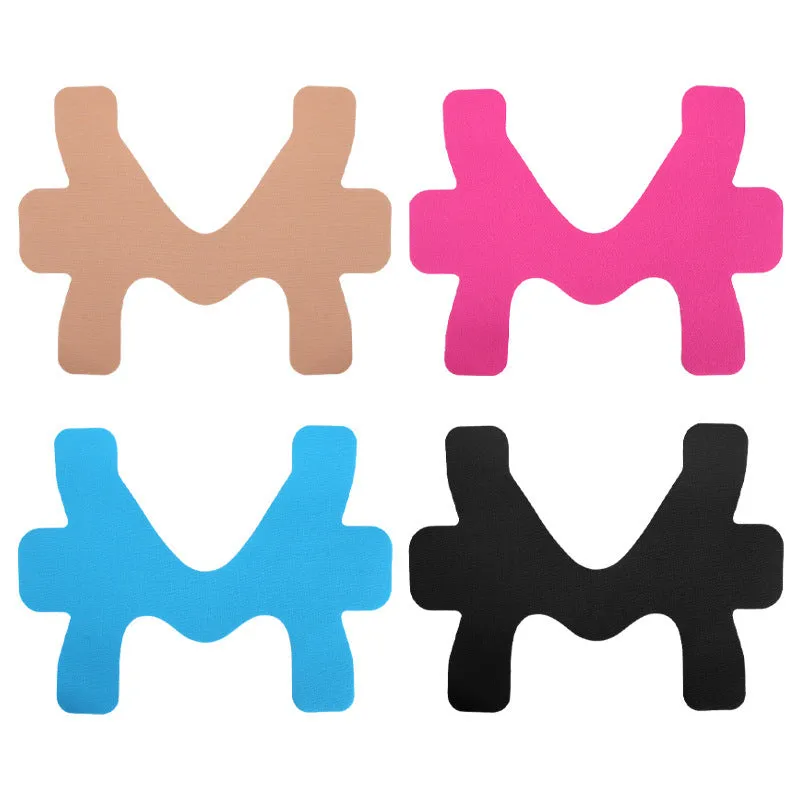 Pre-slitted elastic kinesio tape for ankle support, black, for running and fitness exercise