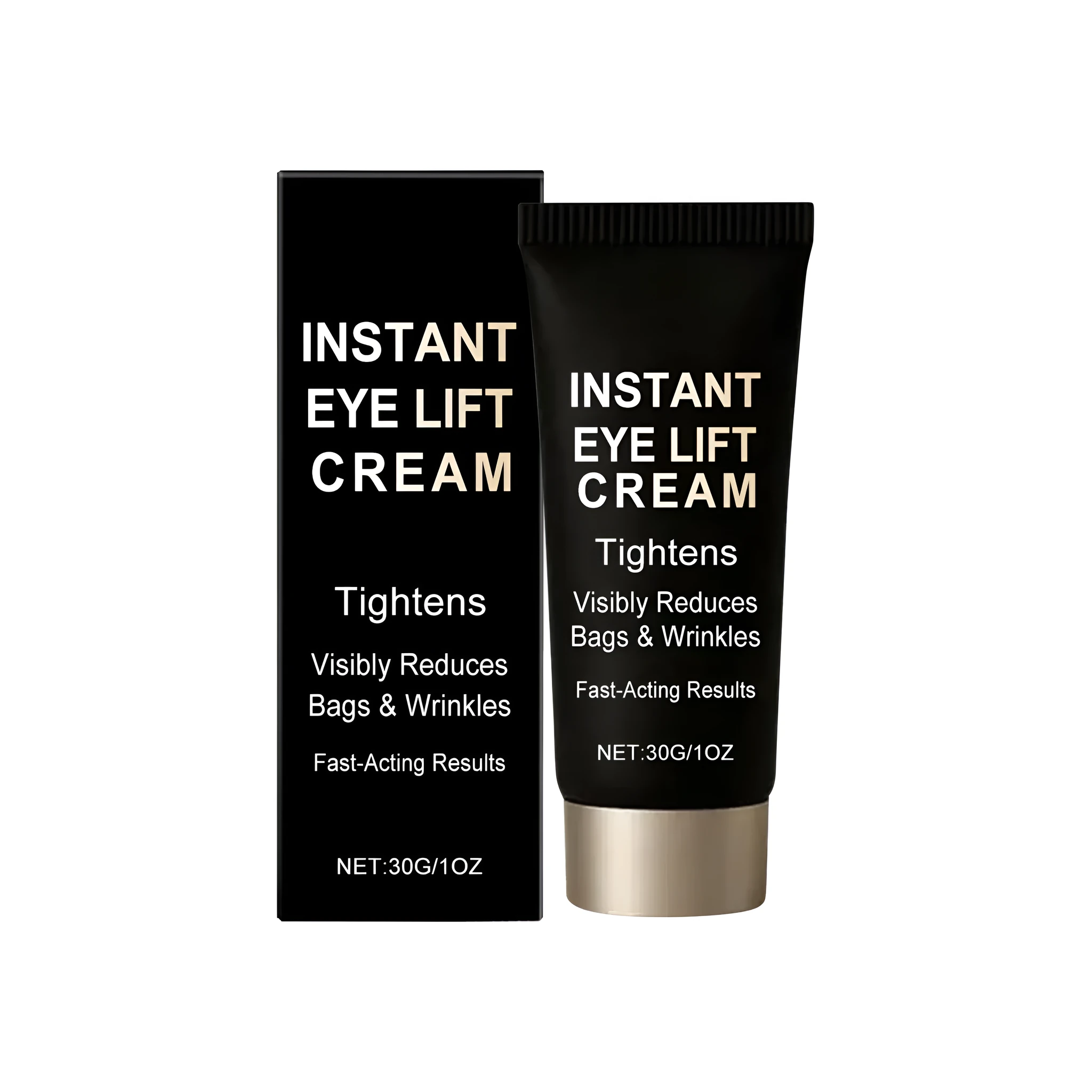 30g glass or plastic jar of Eye Lift Cream for under-eye skincare application.
