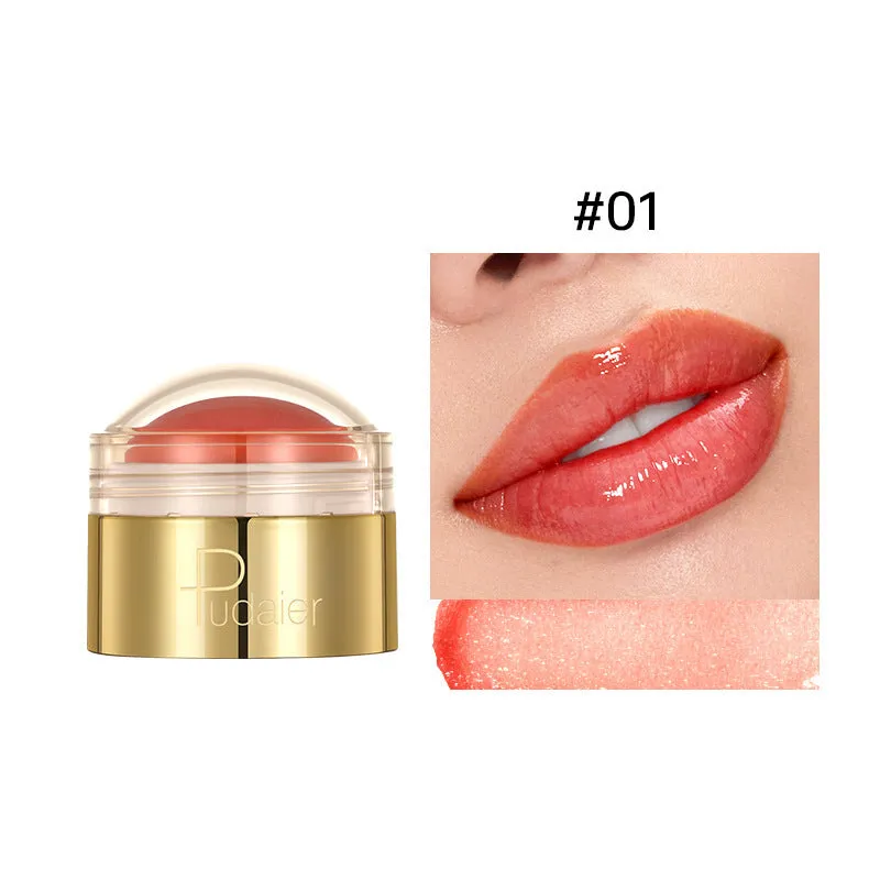 Standard size lip balm stick in a lipstick format, shown in one of six available colours.
