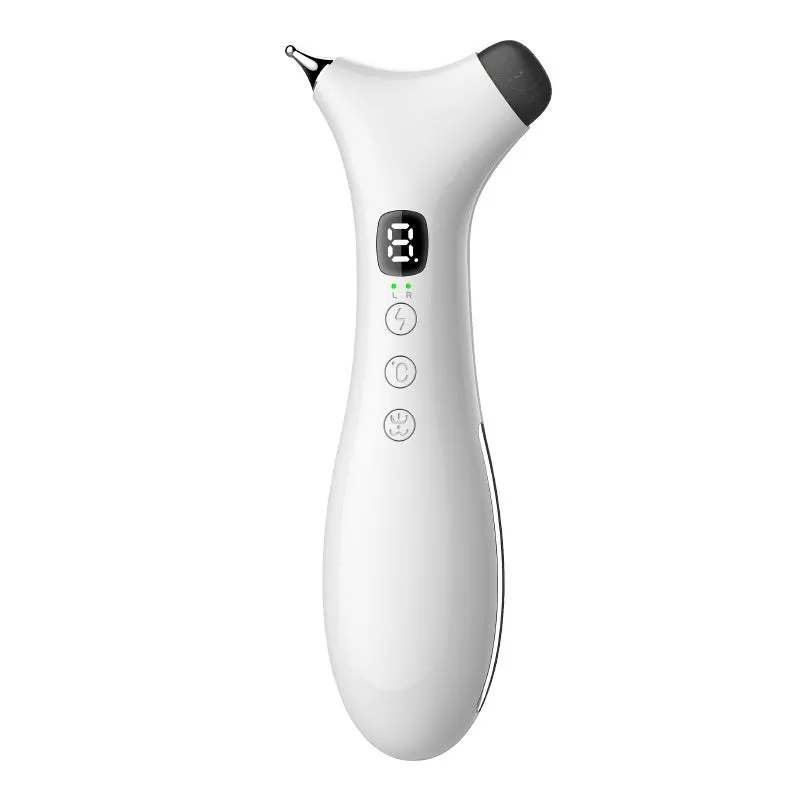 Stone acupuncture massager with USB cable in black or red stone finish