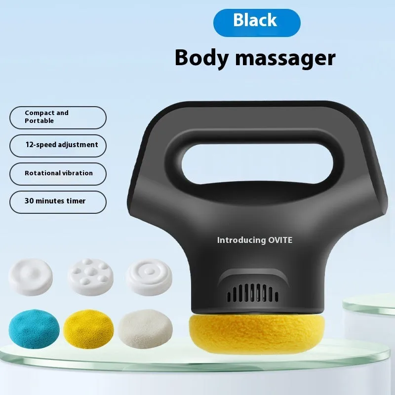 Portable body massage instrument in black, grey, pink or white with Type-C charging port