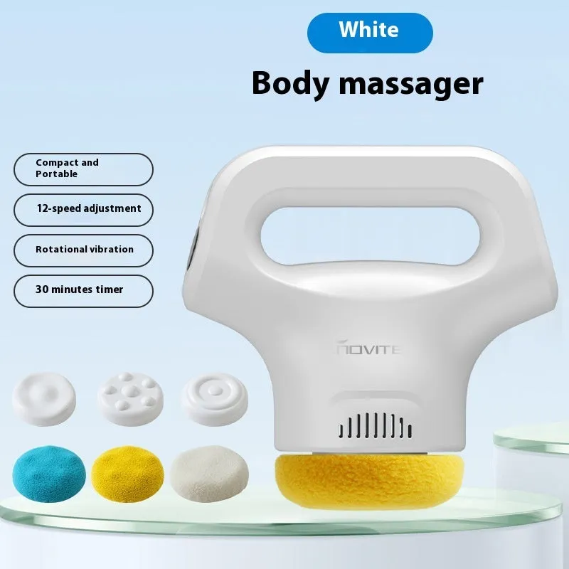 Portable body massage instrument in black, grey, pink or white with Type-C charging port