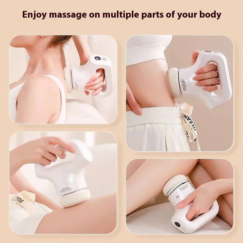 Portable body massage instrument in black, grey, pink or white with Type-C charging port