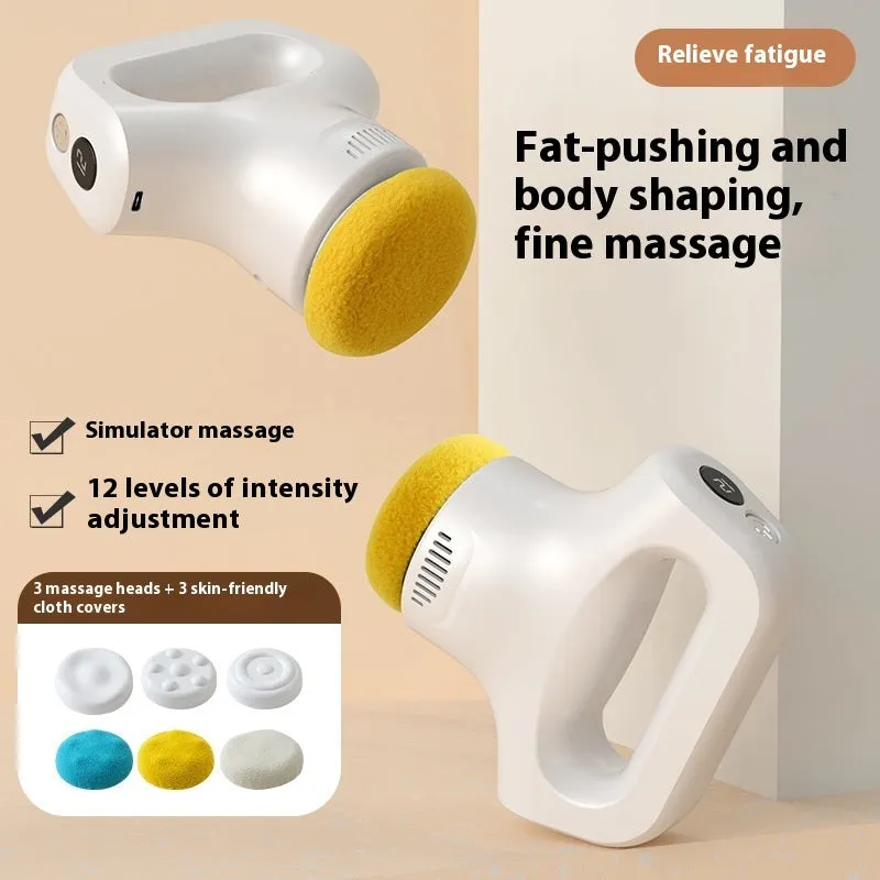 Portable body massage instrument in black, grey, pink or white with Type-C charging port