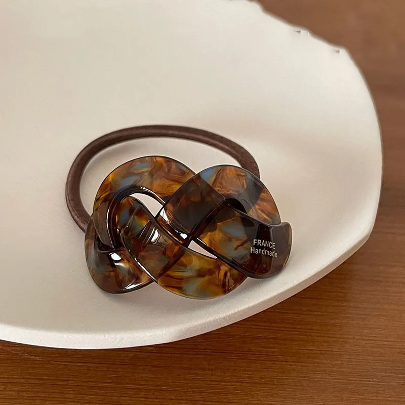 Women's seamless acetate hair ring hair rope in four colour options