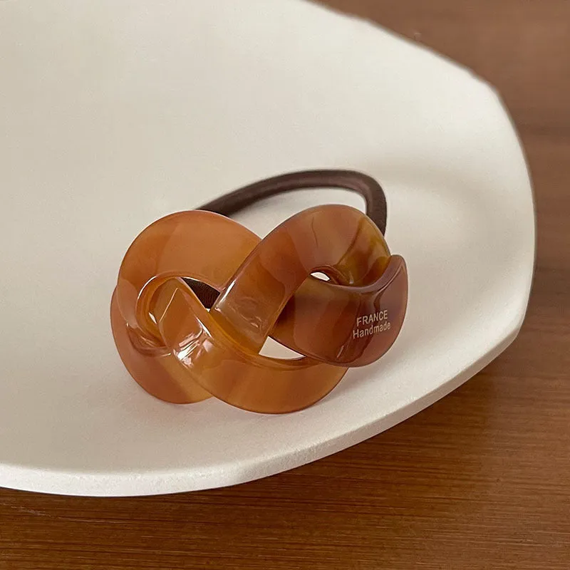 Women's seamless acetate hair ring hair rope in four colour options