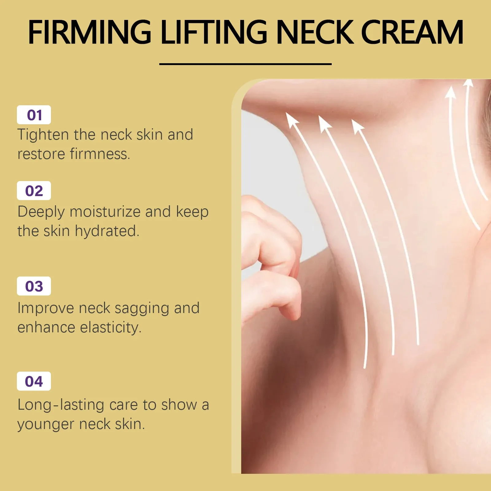Tightening roller cream for neck lines with roller tool, 120g jar, product size 8.6 x 17.5cm