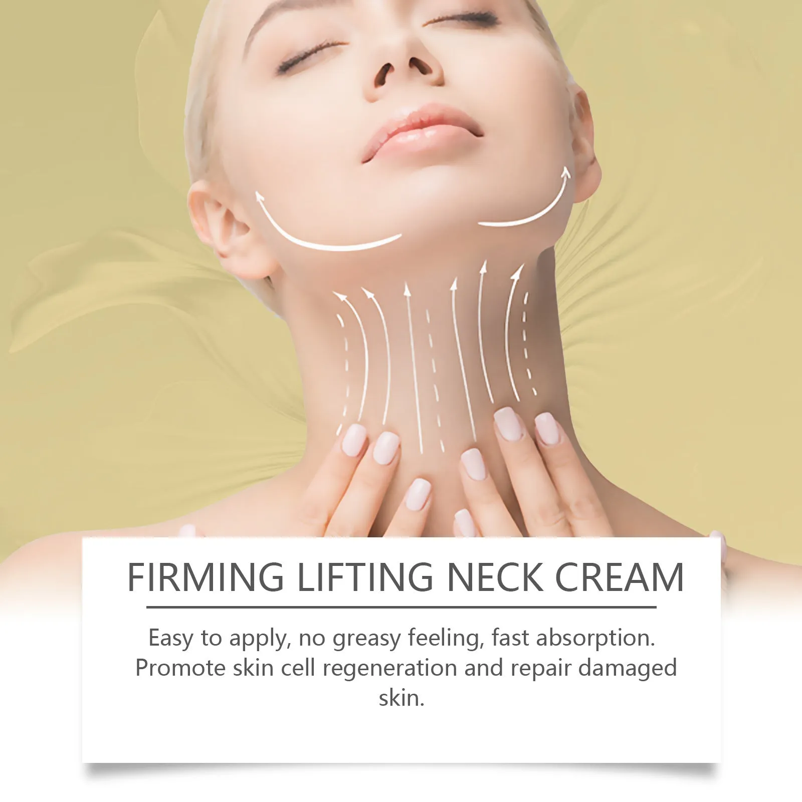 Tightening roller cream for neck lines with roller tool, 120g jar, product size 8.6 x 17.5cm