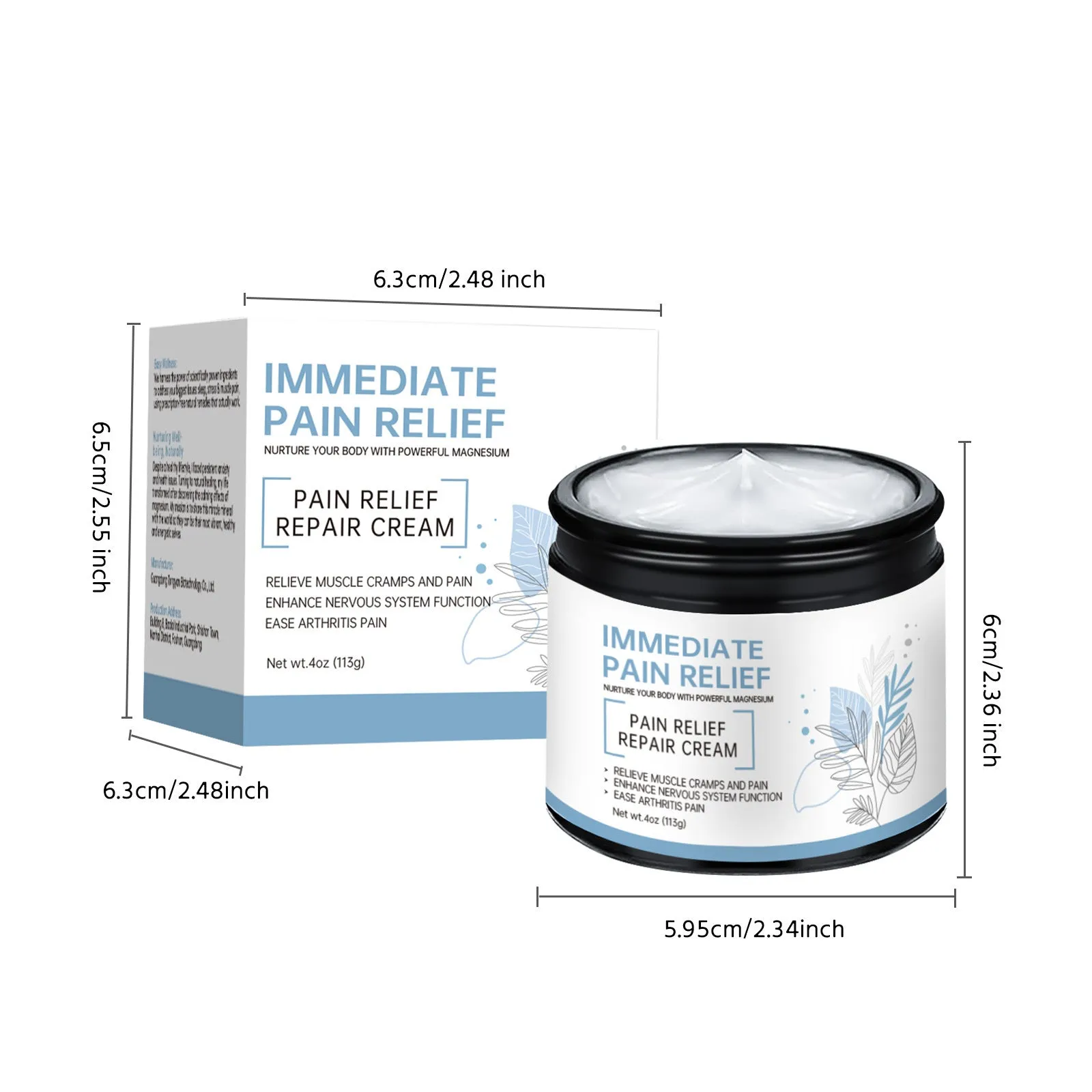 Magnesium neck cream 30g tube for muscle and joint pain relief, personal care product