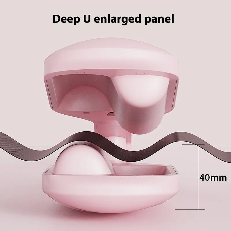 40mm large egg roll deep U LCD hair curler in light purple with wired power cable