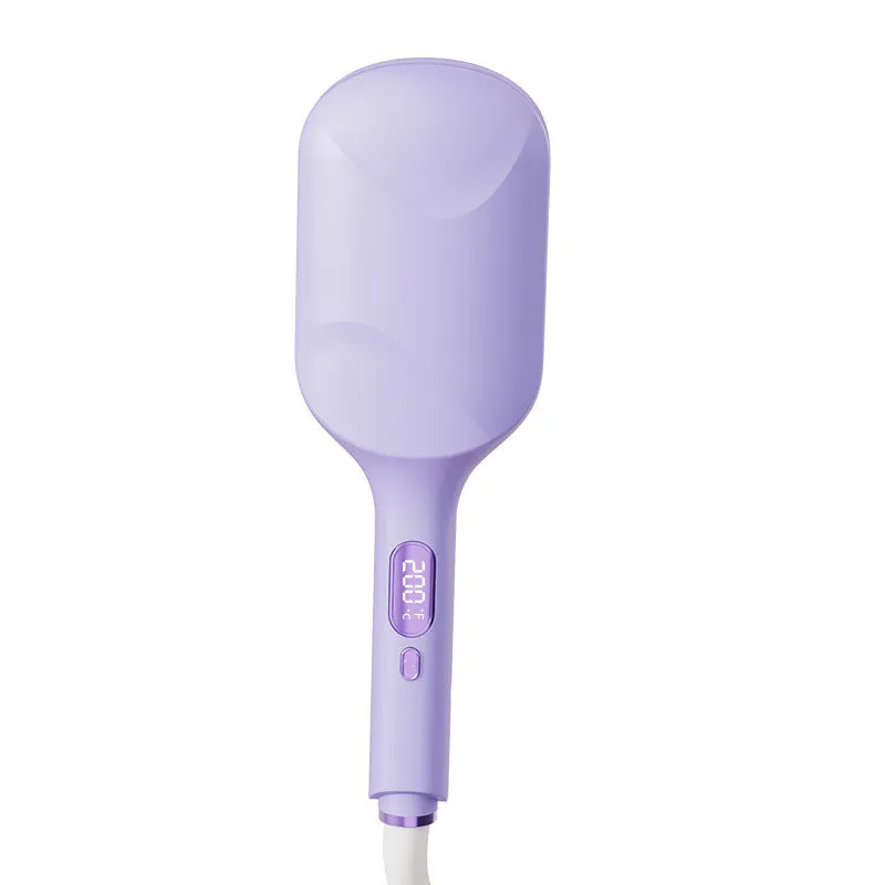 40mm large egg roll deep U LCD hair curler in light purple with wired power cable