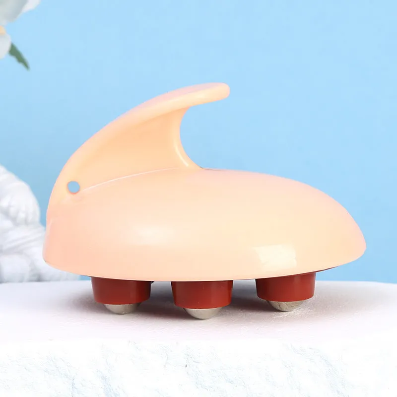 Tummy head seven beads magnetic body shaping massager in blue orange and pink for waist and leg fitness