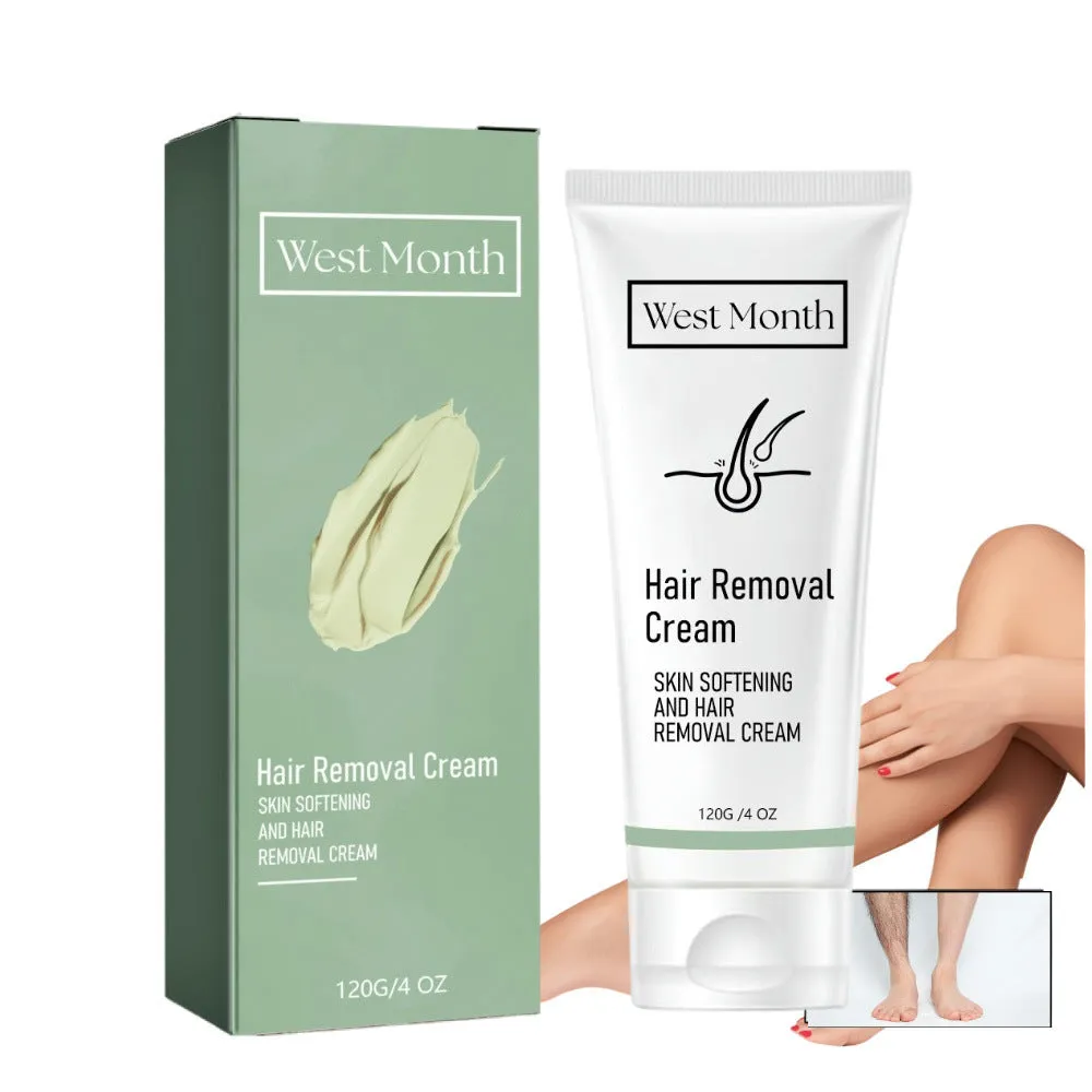 Body Skin mild non-irritating armpit depilatory cream 120g tube on white background