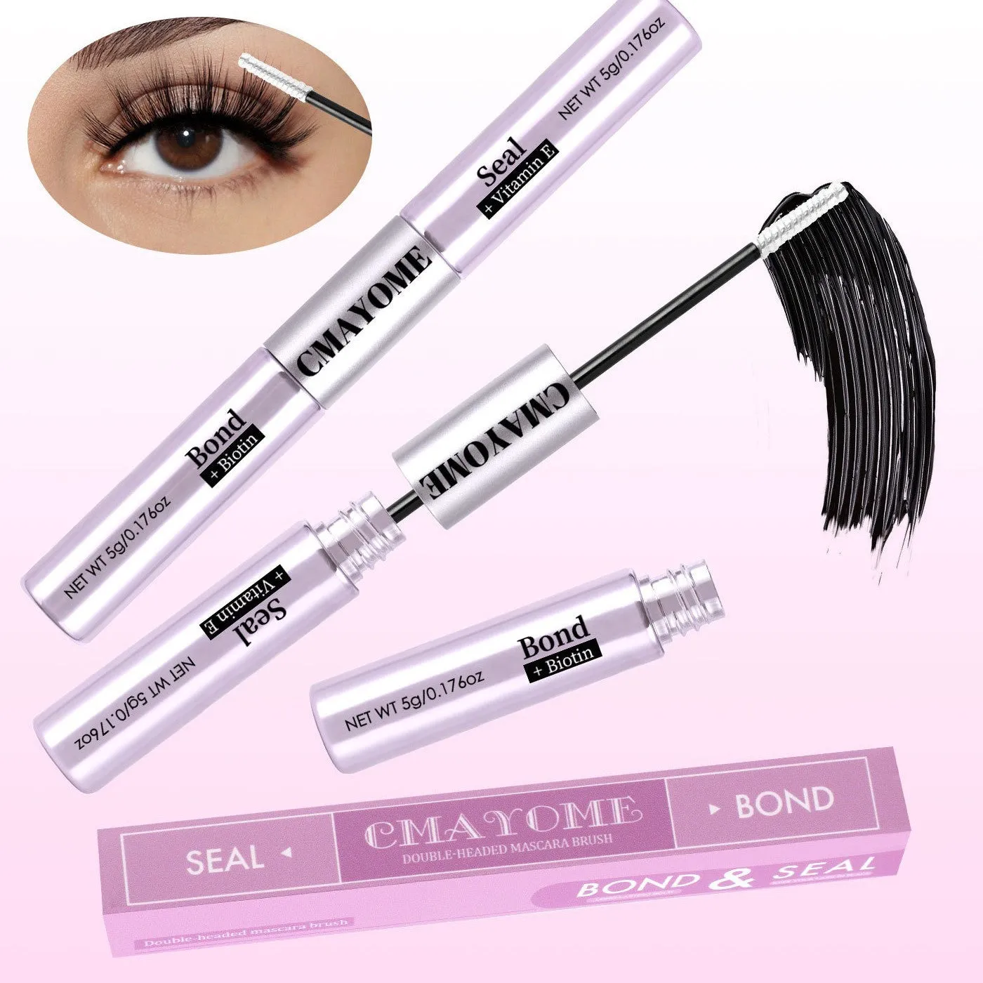 Double-headed eye lash glue waterproof quick setting split type adhesive lash extension