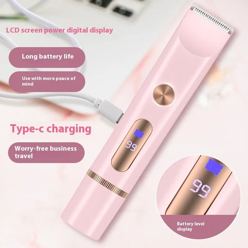 Only Private Parts double-headed electric lady shaver in purple with display screen, mute and USB rechargeable
