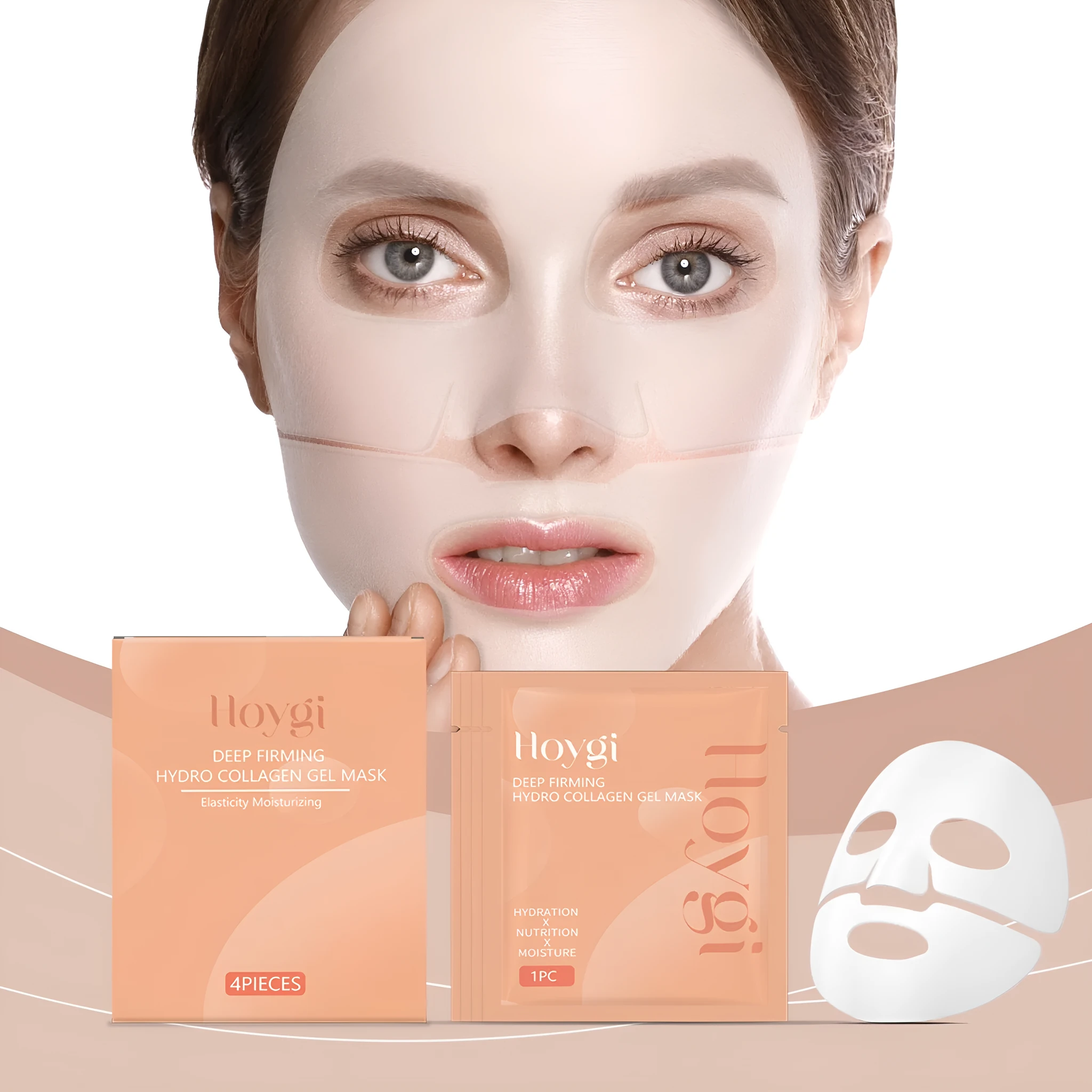 Deep Firming Hydro Collagen Gel Mask in unopened wrapper with green and white packaging