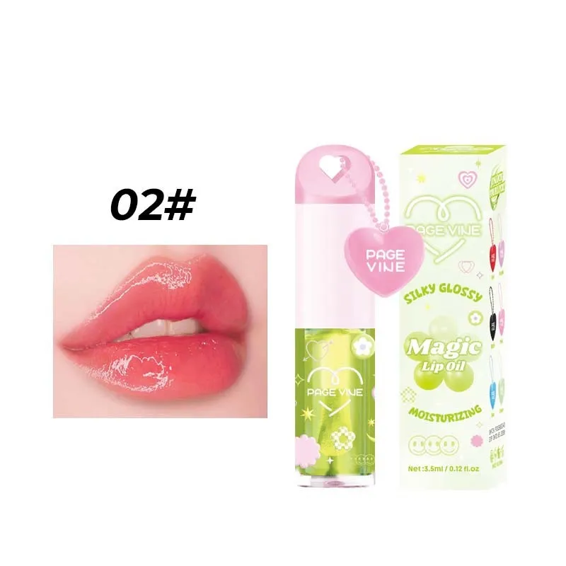 Temperature change water light lip lacquer love pendant moisturizing lip gloss colour changing lip gloss makeup cosmetic