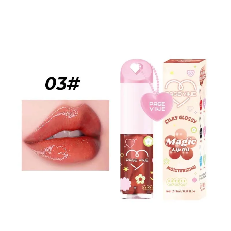 Temperature change water light lip lacquer love pendant moisturizing lip gloss colour changing lip gloss makeup cosmetic