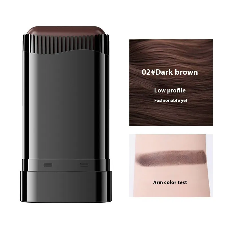 Plastic hairdressing comb for covering gray hair in natural black shade, gentle on scalp