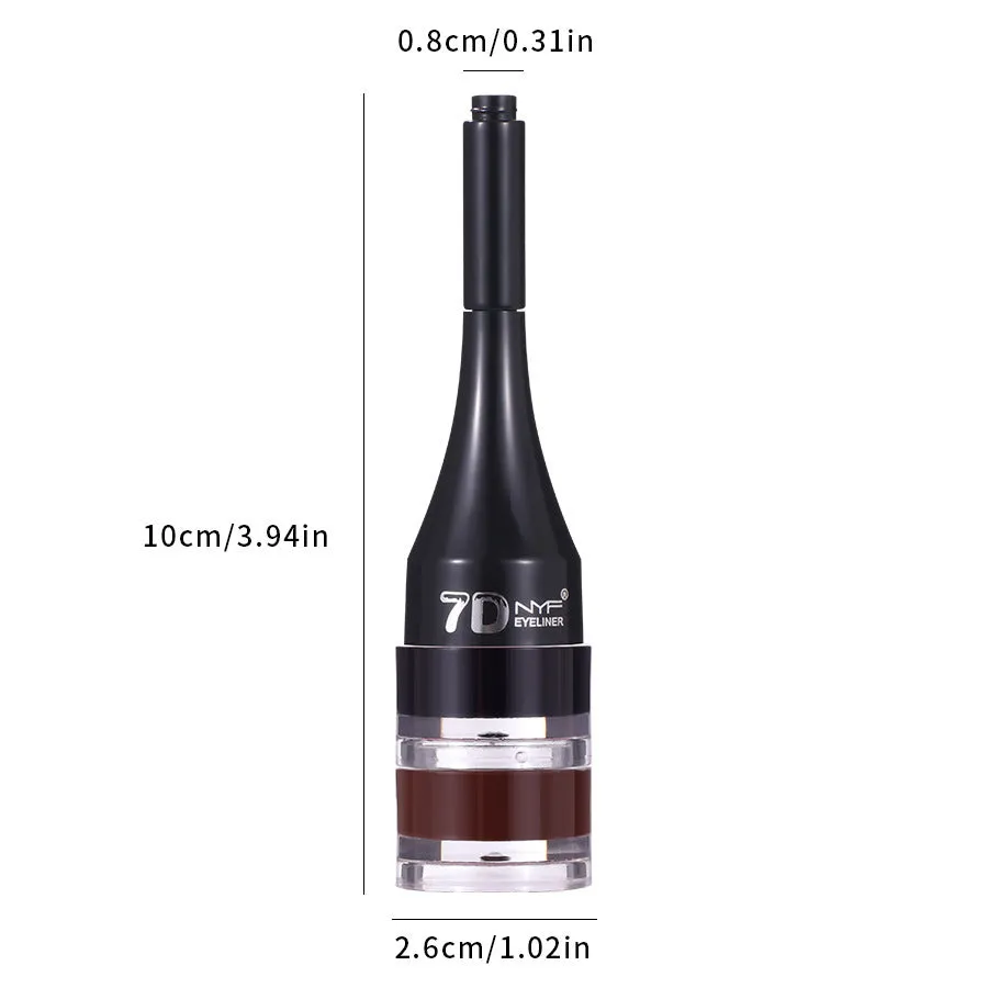 Multifunctional waterproof smooth eyeliner eyebrow pencil brown and black 2g dual-ended