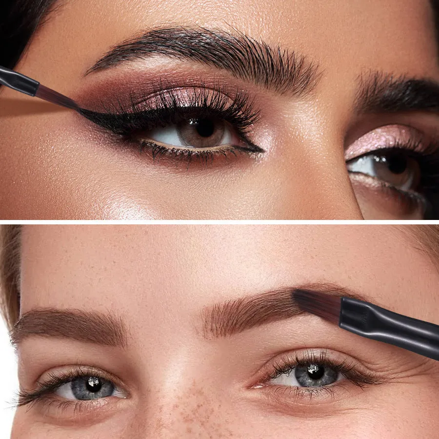 Multifunctional waterproof smooth eyeliner eyebrow pencil brown and black 2g dual-ended