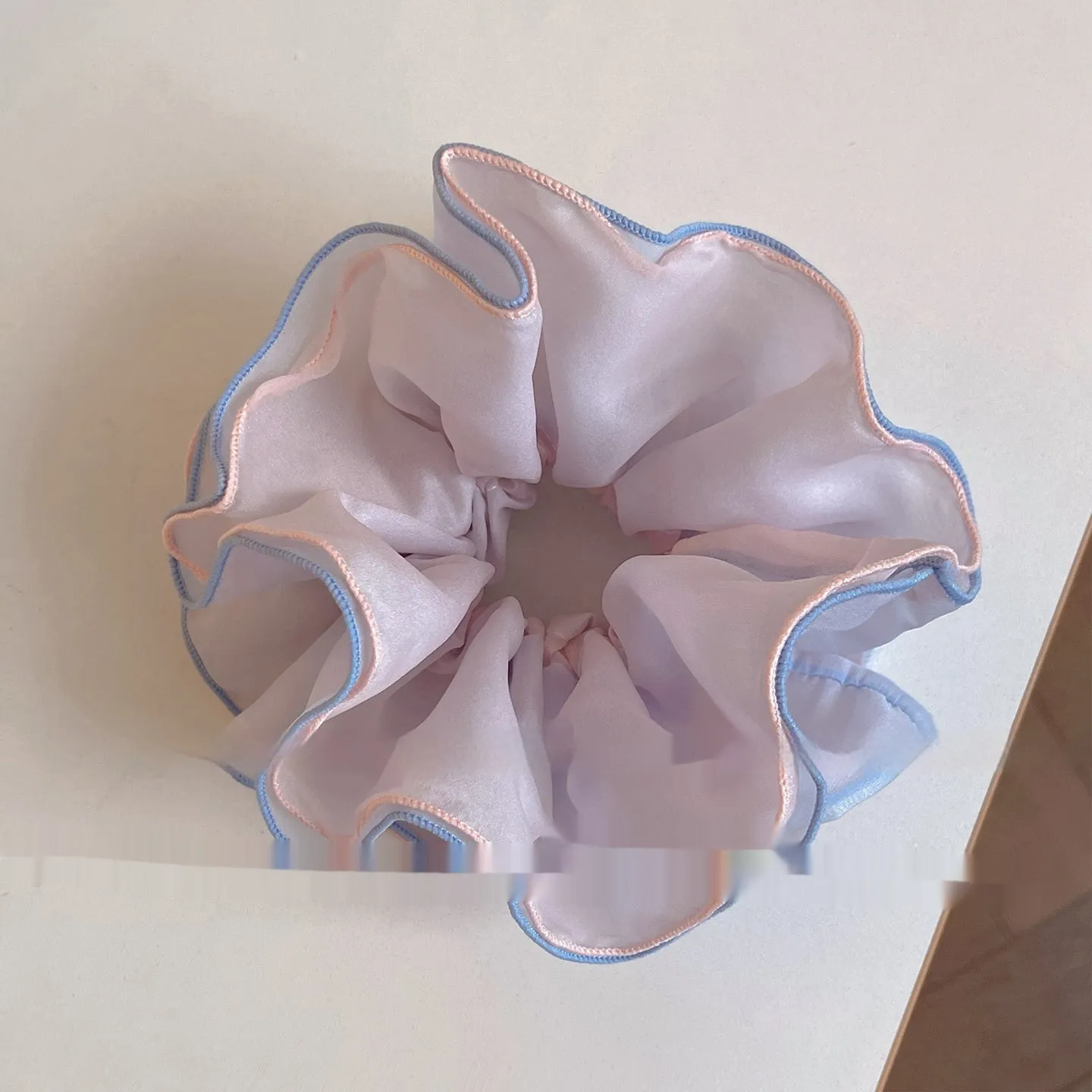 Summer refreshing contrast colour cloth hair band in mint green, orange, and pink purple