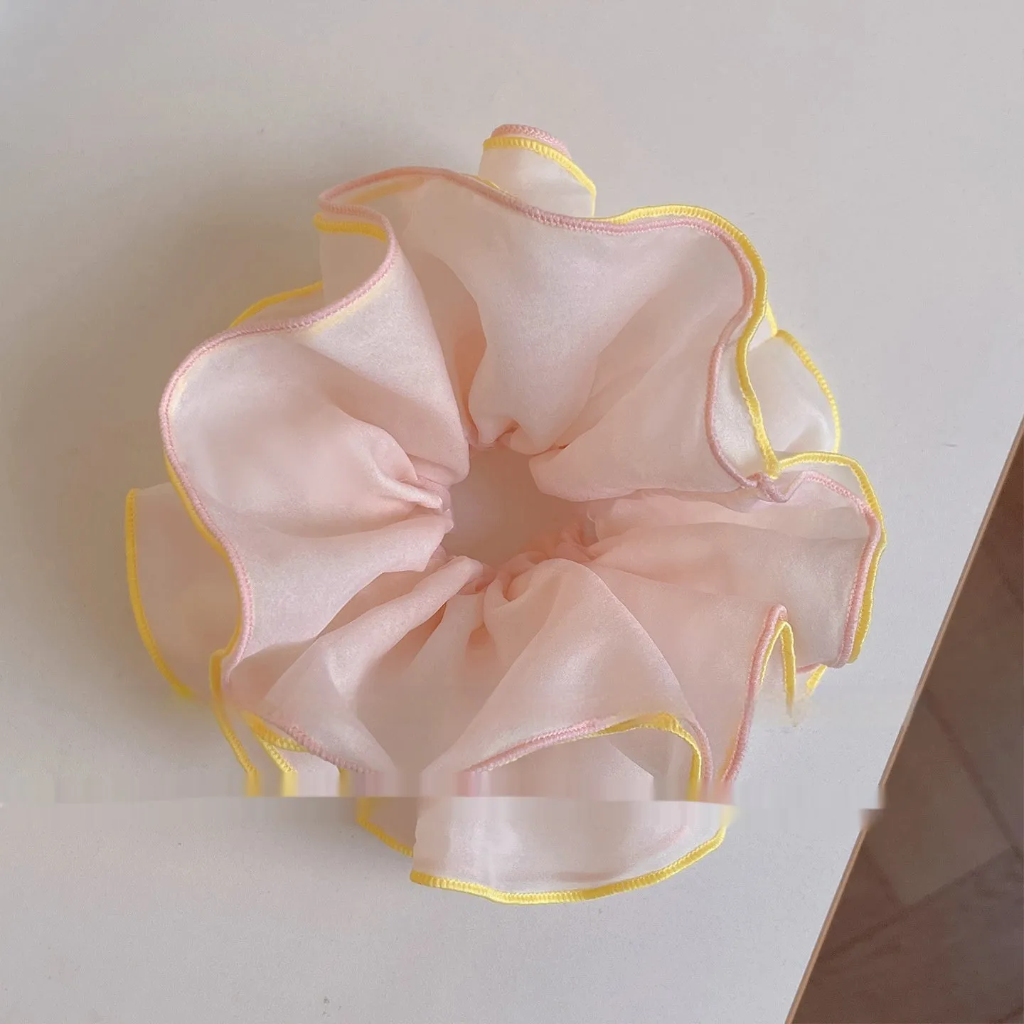 Summer refreshing contrast colour cloth hair band in mint green, orange, and pink purple
