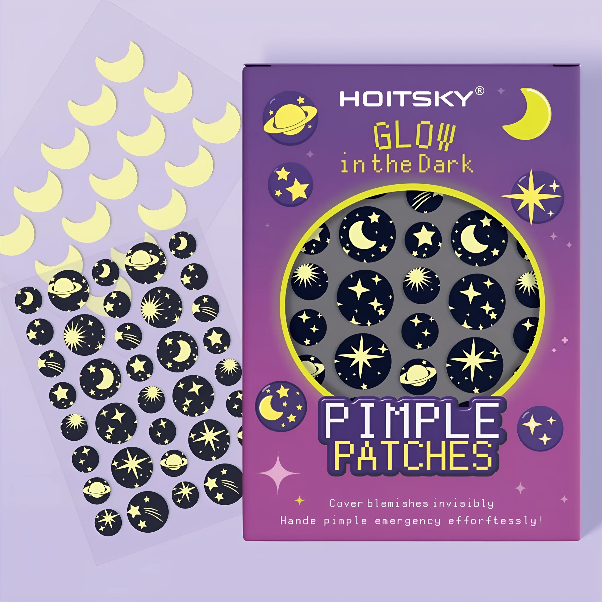 Acne patch 51 count starry sky design waterproof breathable plastic