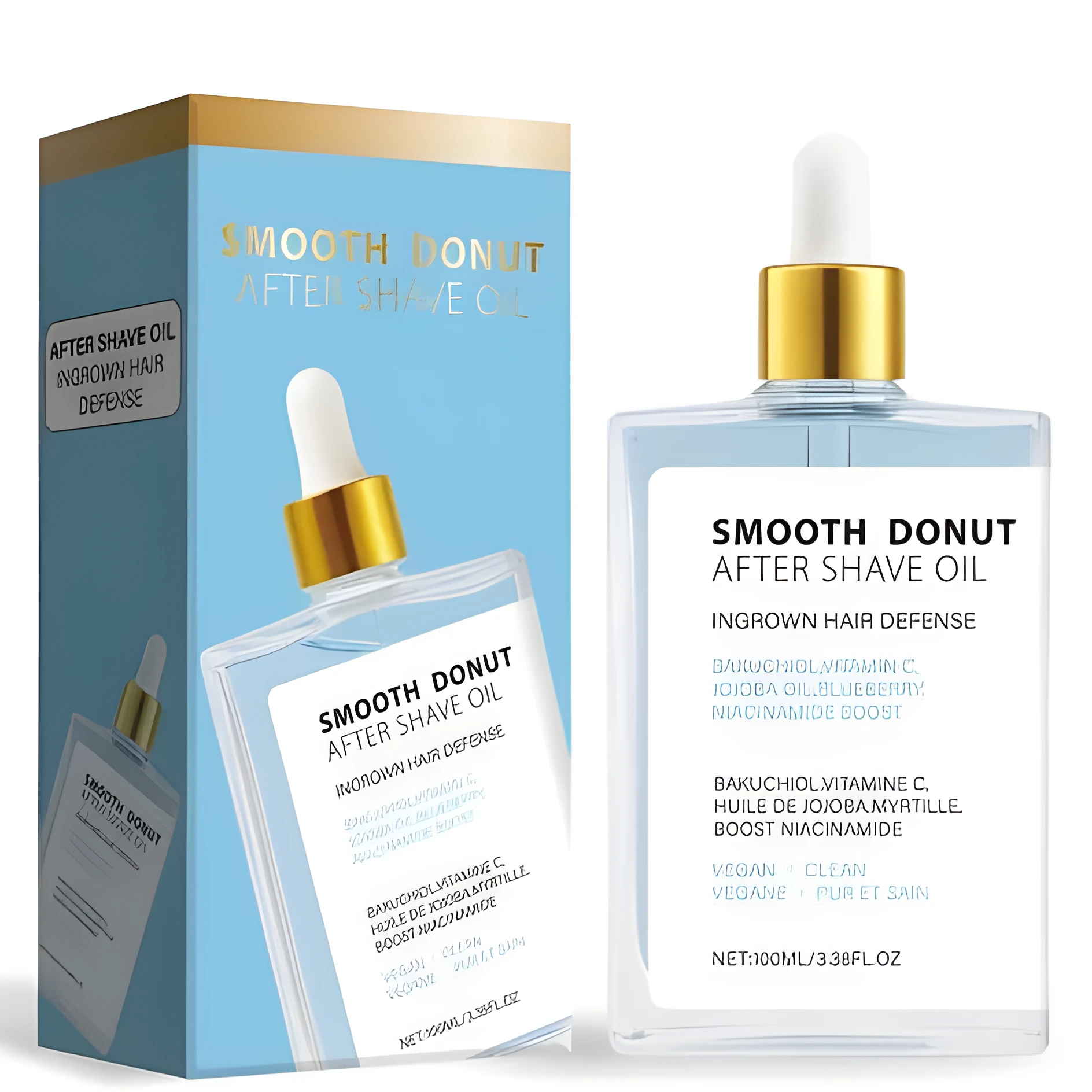 100ml aftershave oil in neutral packaging for post shave skin soothing