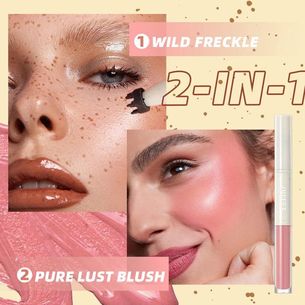 Double-headed powder blusher with matte finish in standard specification