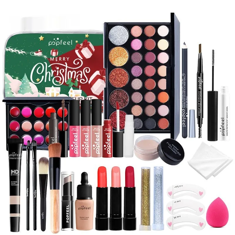 Christmas cosmetics suit makeup performance set green mermaid colour classification