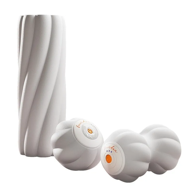 Electric smart peanut massage ball in silicone for deep muscle relaxation and fitness recovery use