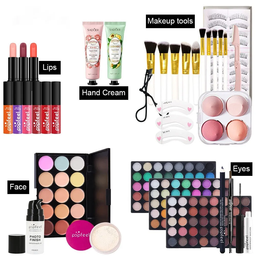 POPFEEL Yuan Integrated Multifunctional Makeup Set in green mermaid colourway POP003E with packaging