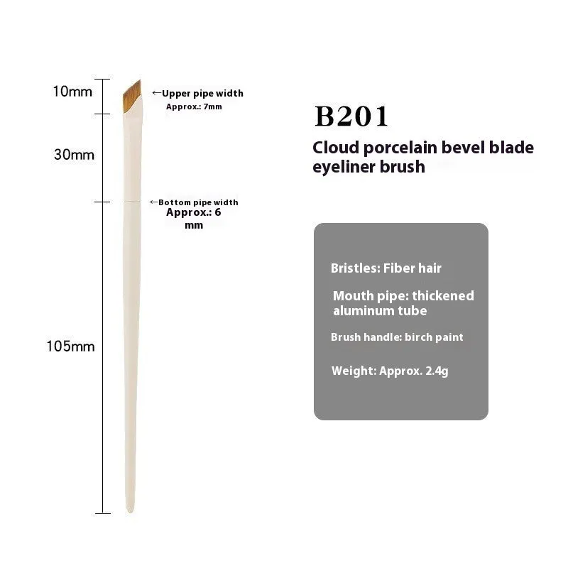 Bevel fine crouching silkworm ultra-thin 0.6mm eyebrow eyeliner brush in cloud porcelain