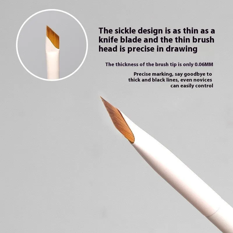 Bevel fine crouching silkworm ultra-thin 0.6mm eyebrow eyeliner brush in cloud porcelain